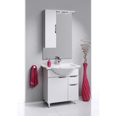 Панель с зеркалом, шкафчиком и подсветкой 