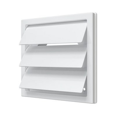 Решетка вентиляцион.пласт.EV 155*155c гравитационные жалюзи, белая