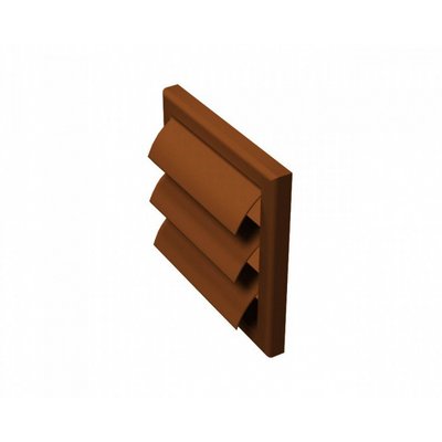 Решетка вентиляцион.пласт.EV 155*155c гравитационные жалюзи, коричневая