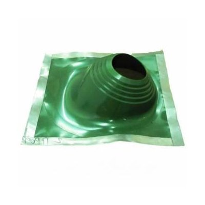 Манжета уплотнительная кровельная угловая №2 окрашенный, зеленая СИЛИКОН (203-280мм), дымоход FERRUM