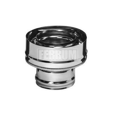 Адаптер стартовый (430/0,8мм + нерж.) Ф150х210, дымоход FERRUM