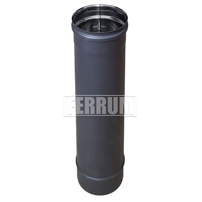 Дымоход 0,5м (430/0,8 мм/эмаль/600° черная) Ф115