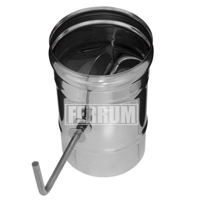 Шибер (430/0,5 мм) Ф115, дымоход FERRUM