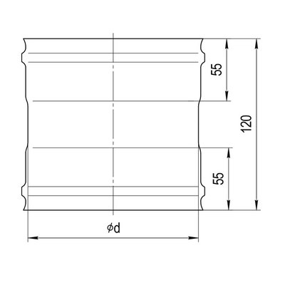 Адаптер ММ (430/0,8 мм)  Ф120, дымоход FERRUM