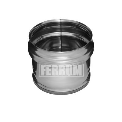 Заглушка внешняя д/трубы (430/0,5 мм) Ф115 (нижняя), дымоход FERRUM