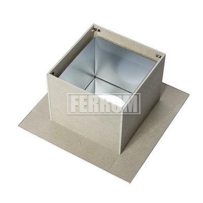 Потолочно проходной узел H (430/0,5 мм + мин.) Ф200, дымоход FERRUM