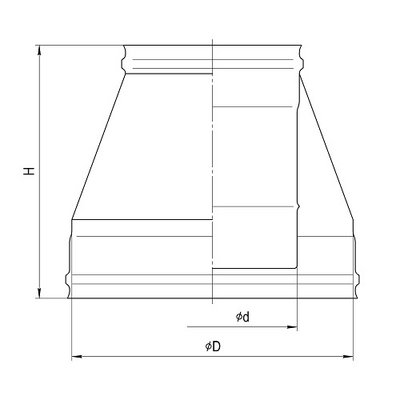 Конус (430/0,05 мм) Ф150х210, дымоход FERRUM