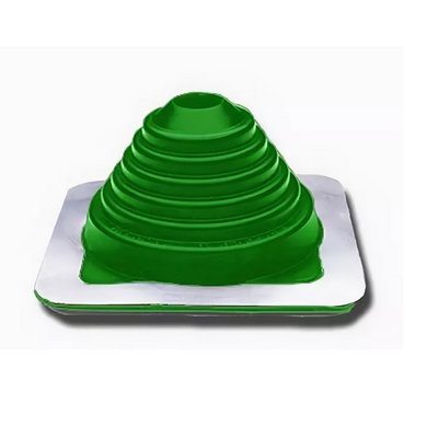 Манжета уплотнительная кровельная прямая №8, зеленый, СИЛИКОН (178-330мм), дымоход FERRUM