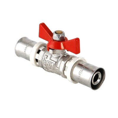 Кран шаровый с пресс-соединением 16x16, бабочка