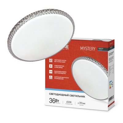 Светильник светодиодный серии DECO MYSTERY 36Вт 230В 6500К 3240Лм 390х78мм IN HOME