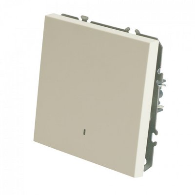 Выкл Эмили 1кл Белый фарфор, с идикатором 10А, soft touch  RSW10-5101-01/