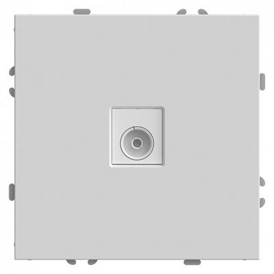 Розетка 1гн, TV , ЭМИЛИ Белый фарфор, soft touch PFR00-5108-01 75 Ом/ 12