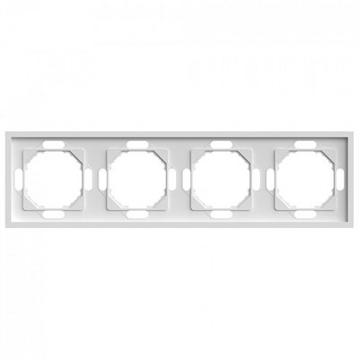 Рамка четырехместная ЭМИЛИ Белый фарфор soft touch PFR00-5004-01/ 10