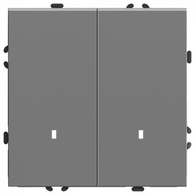 Выкл Эмили 2кл Платиново-серый, с идикатором 10А, soft touch RSW10-5102-10/ 12