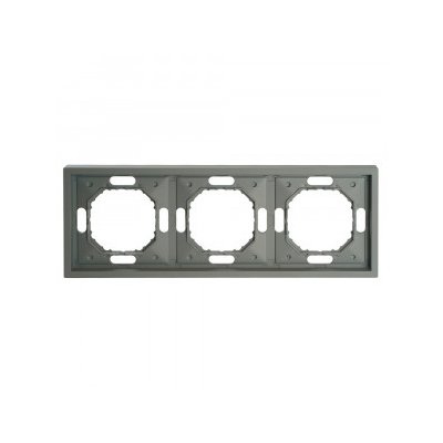 Рамка тройная ЭМИЛИ Платиново-серый PFR00-5003-10/ 15