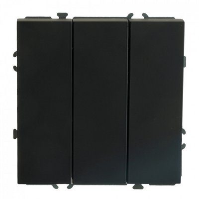 Выкл Эмили 3кл Черный уголь 10А, soft touch RSW10-5108-05/ 12