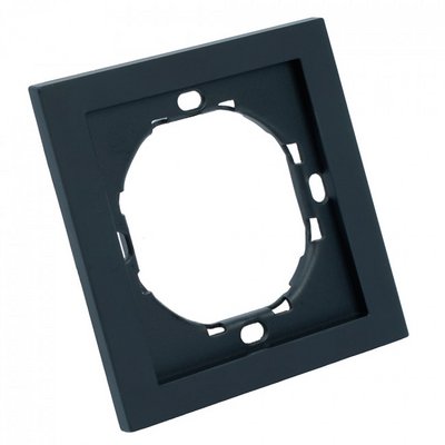 Рамка одинарная ЭМИЛИ Черный уголь soft touch PFR00-5001-05/ 35