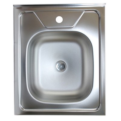 Мойка нерж. накл. 0,5х0,6 (201) универс. 0,4мм, 1,5