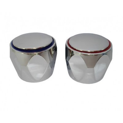 Маховики КРЕСТ пласт квадрат Hot (на горячую воду)