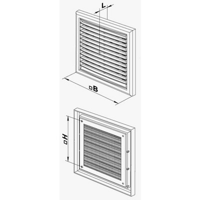 Решетка вентиляцион.пласт.МВ 101с(MV101s)белый