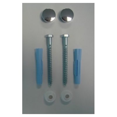 Крепеж для унитаза к полу хром/ белый удлинен.КТ-80