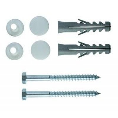 Крепеж для унитаза к полу хром/ белый удлинен.КТ-80