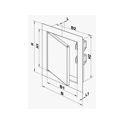 Дверца ревизион.металл.ДДМЗ 150*150 белая