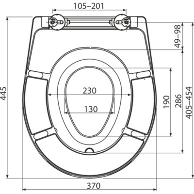 Сиденье для унитаза, дюропласт DUROPLAST A-603, ALCAPLAST