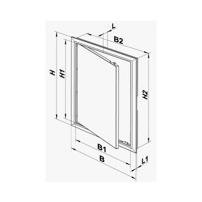 Дверца ревизион.пласт.Д 150*200(D150*200мм)белый арт.1151