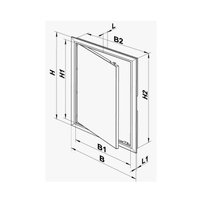 Дверца ревизион.пласт.Д 200*200(D200*200мм)белый арт.1144