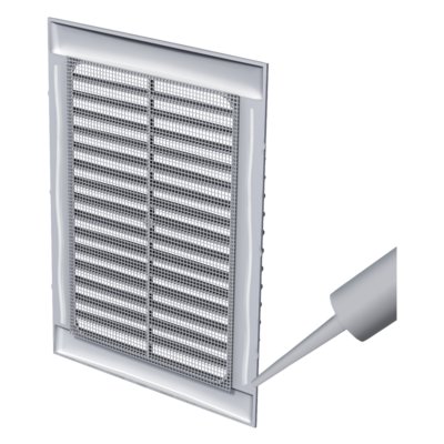 Решетка вентиляцион.пласт.МВ 126-1ск(MV126-1s)белый