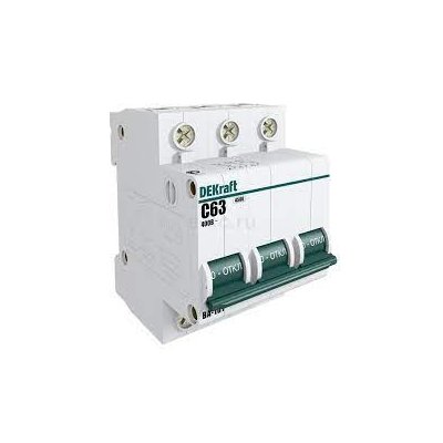 Автоматический выключатель 3п 63А Dekraft