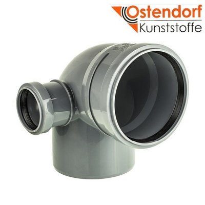 Отвод ПП D 110*90/50° с дополнительным входом слева OSTENDORF