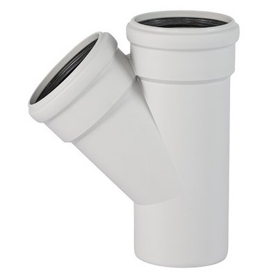 Тройник DN 90/90x45° бесшум. OSTENDORF