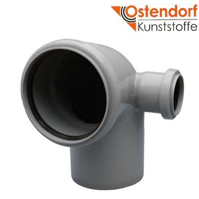 Отвод ПП D 110*90/50° с дополнительным входом справа OSTENDORF
