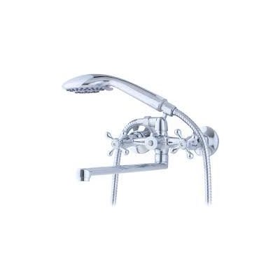 Смеситель д/ванны Oasis, латунь,  маховик крест, L длин. излив