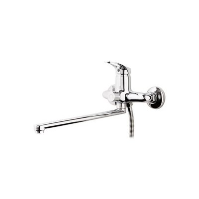 Смеситель д/ванны Sanday SD 400506 латунь,хром,картридж D35, излив L-обр. 35 см.