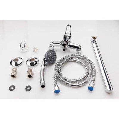 Смеситель д/ванны Sanday SD 400506 латунь,хром,картридж D35, излив L-обр. 35 см.