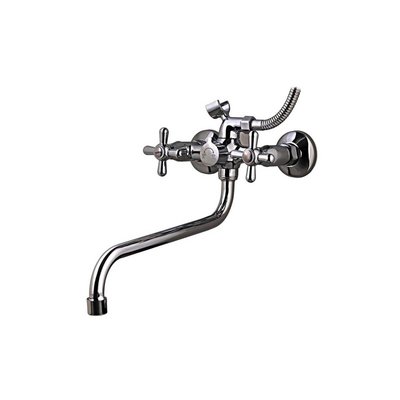 Смеситель д/ванны Sanday 10186 латунь,хром, картридж D22,излив 30 см.