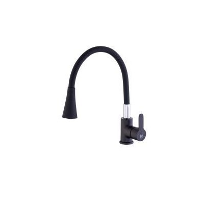 Смеситель д/мойки Sanday SD564704-07 ,латунь, картридж D35,гайка, черный излив