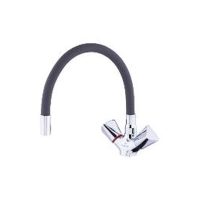 Смеситель д/мойки Sanday SD455205,  латунь, графит силик. излив.