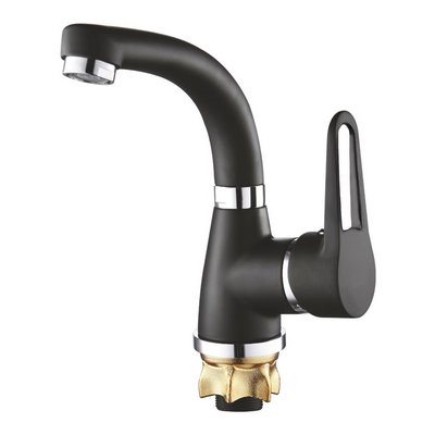 Смеситель д/мойки/умыв TRIGOR C4-2-FD-402, картр. d35,  гайка, черный