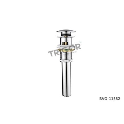 Выпуск 1 1/4 мет. клик-клак с переливом, хром, большая заглушка TRIGOR