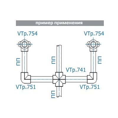 Крестовина PPR 20 VT