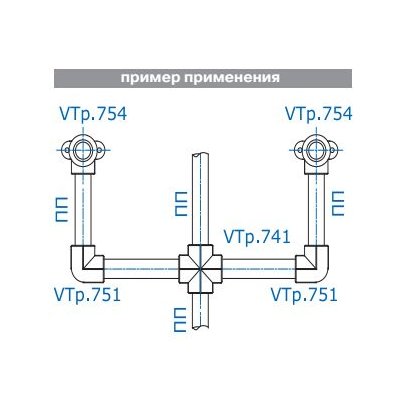 Крестовина PPR 32 VT