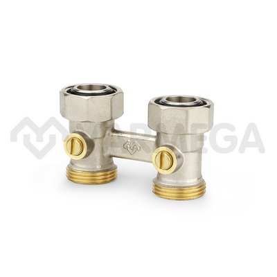 Узел прямой для нижнего подключения радиатора 3/4хЕвроконус Varmega,  для двухтрубных систем