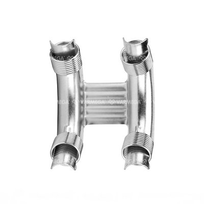 Фиксатор поворота 90° с кольцами сдвоенный  Varmega  для труб 16 мм, оцинкованная сталь