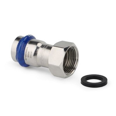 Муфта раструбная Varmega Inox Press с накидной гайкой 15x3/4