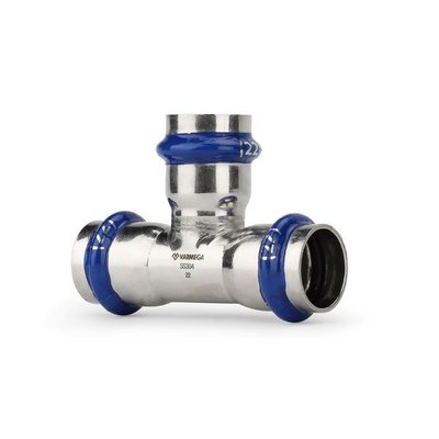 Тройник раструбный Varmega Inox Press 22x22x22