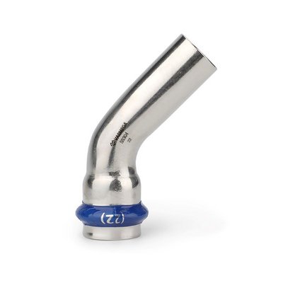 Угольник 45° однораструбный Varmega Inox Press 18x18a